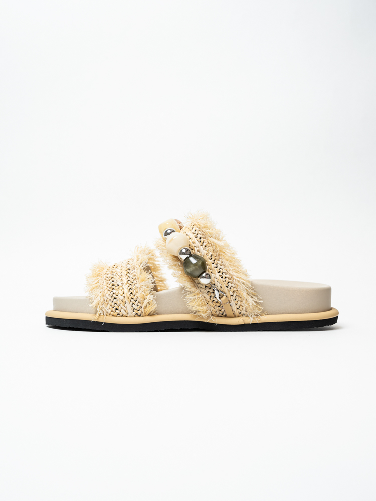 Сабо женские, арт A655-4, текстиль, цвет желт.