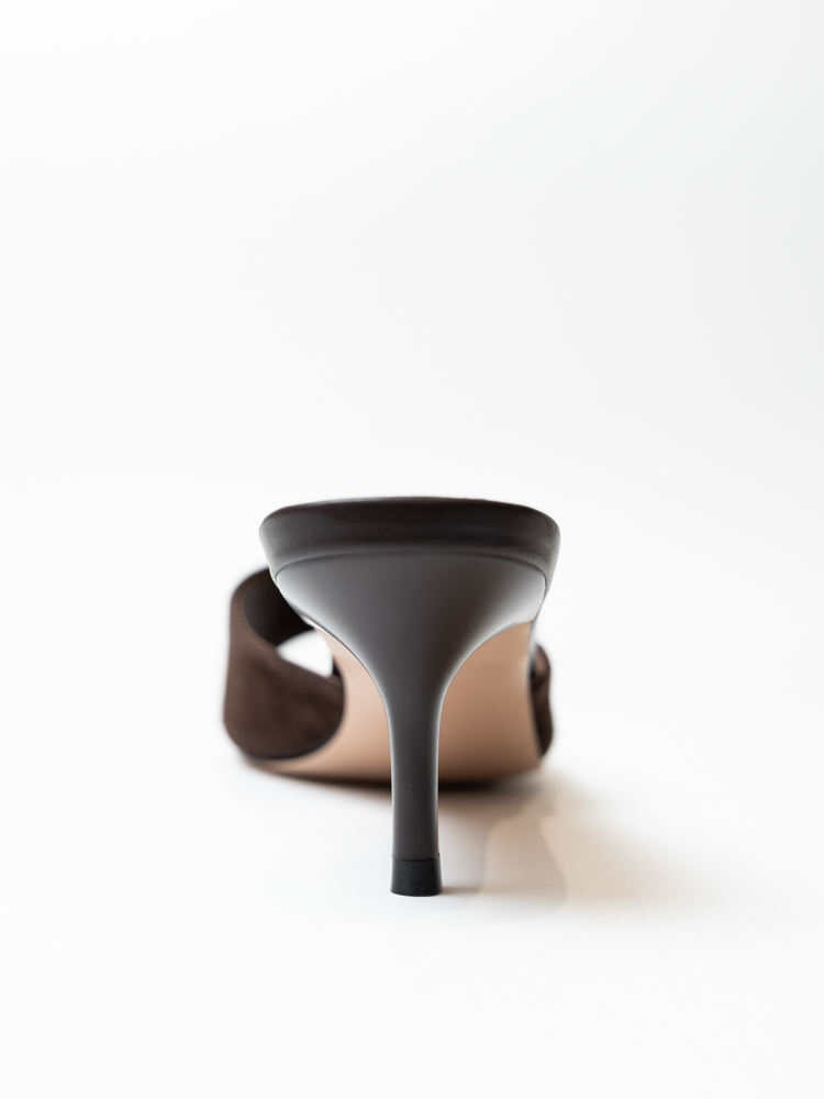 Сабо женские, арт ED3755-2-2, натуральная замша, цвет кор.