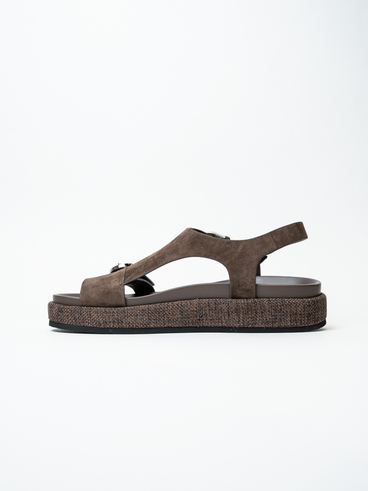 Босоножки женские, арт 062-05-YJ335, натуральная замша, цвет кор.