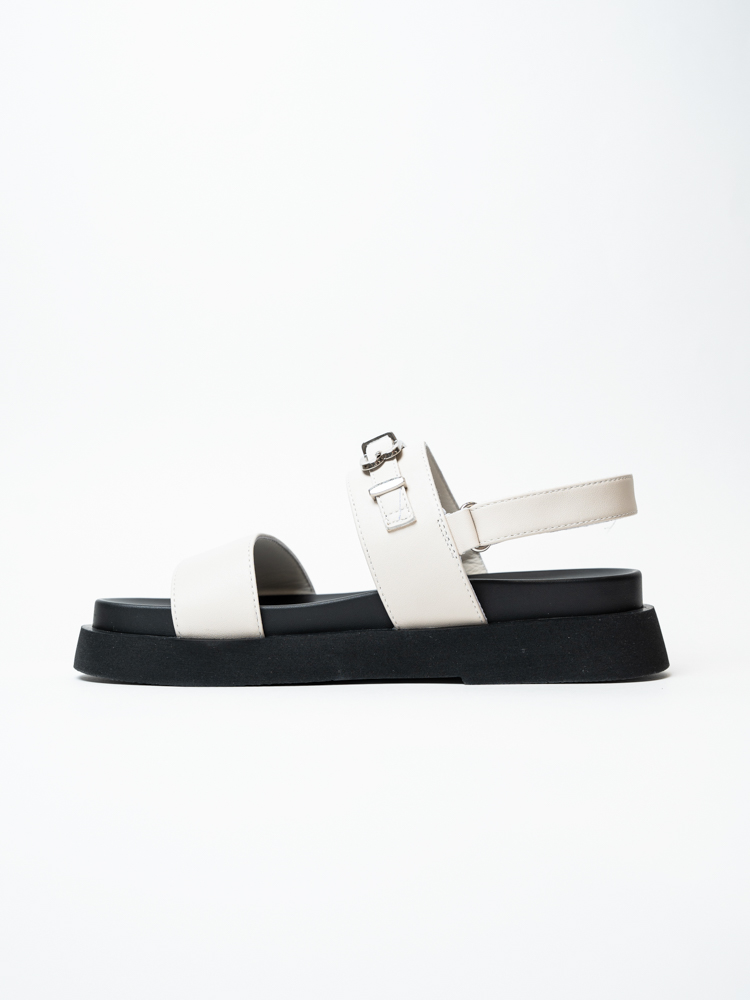 Босоножки женские, арт 6959-M, натуральная кожа, цвет молоч.