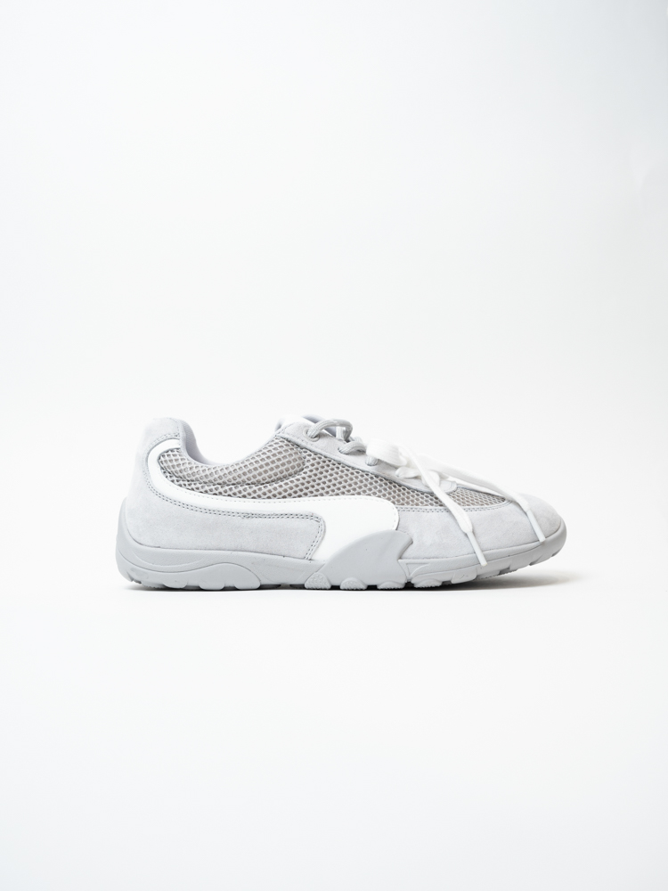 Кроссовки женские, арт 10-1137-3, натуральная замша/текстиль, цвет сер.