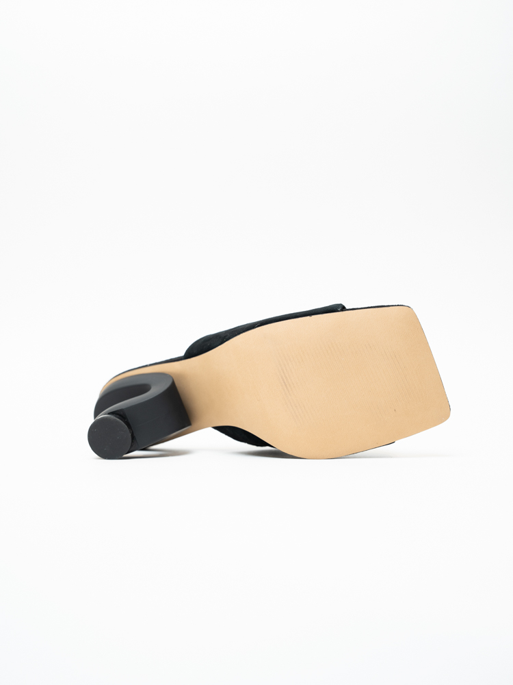 Сабо женские, арт 312-651, натуральная замша, цвет черн.