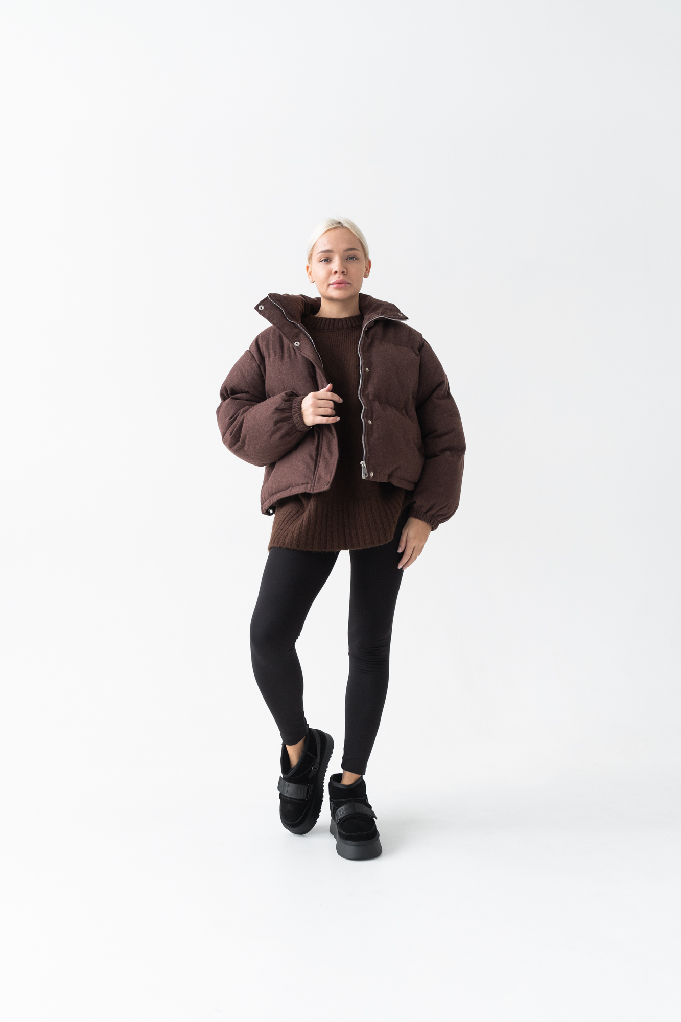 Угги  женские, арт 3871M-9-H, натуральная замша, цвет черн.