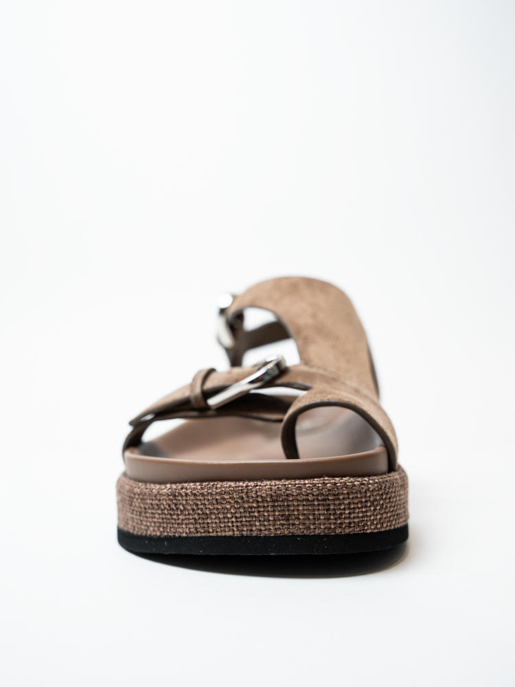 Босоножки женские, арт 062-05-N25205, натуральная замша, цвет беж.