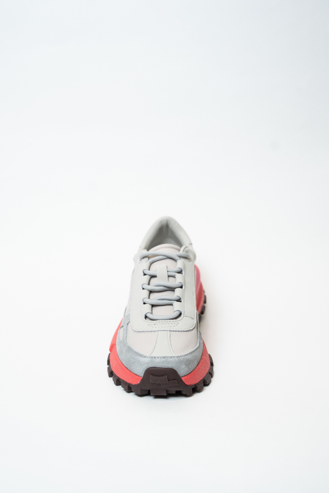 Кроссовки женские, арт YX950-1-4, натуральная кожа/текстиль, цвет сер.