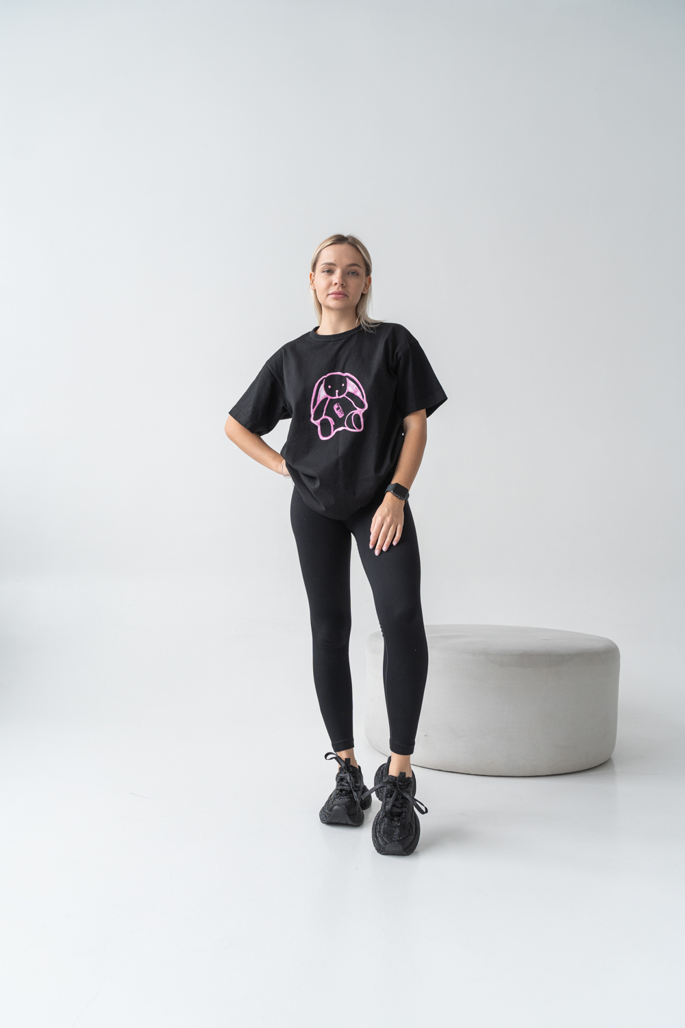 Кроссовки женские, арт 610-1, натуральная кожа, цвет черн.