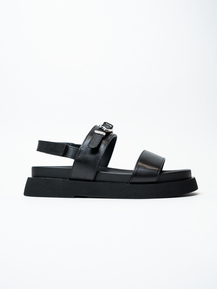 Босоножки женские, арт 6959-H, натуральная кожа, цвет черн.