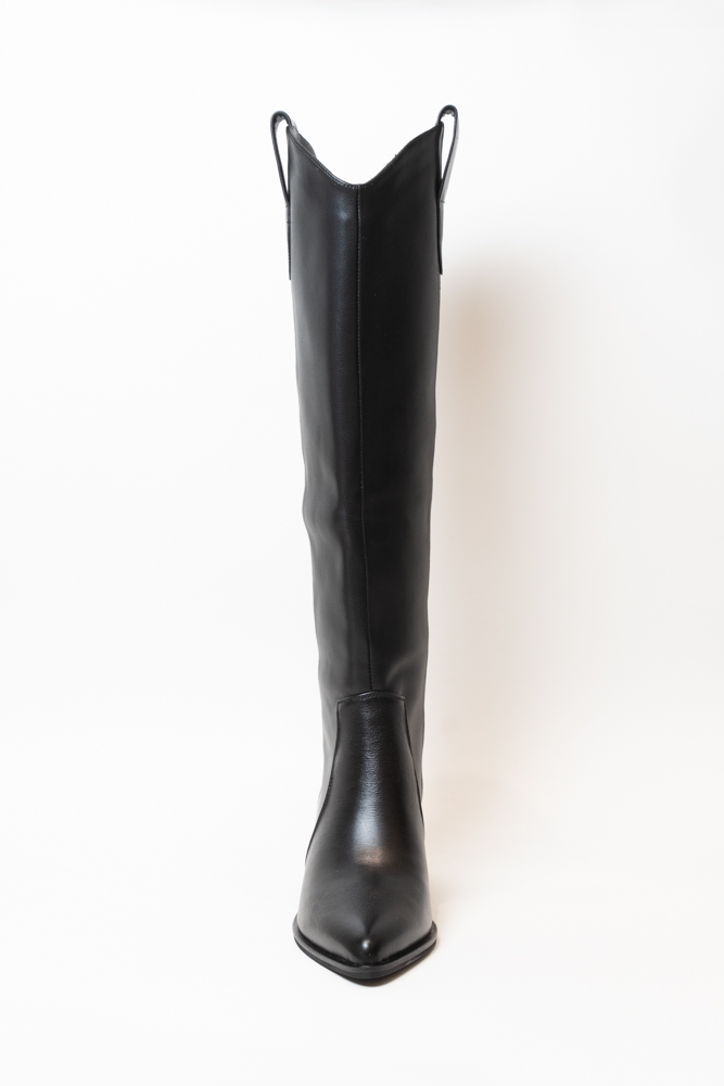 Сапоги женские, арт P107-464/65NP, натуральная кожа, цвет черн.