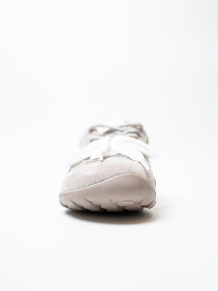 Кроссовки женские, арт 10-1137-4, натуральная замша/текстиль, цвет беж.