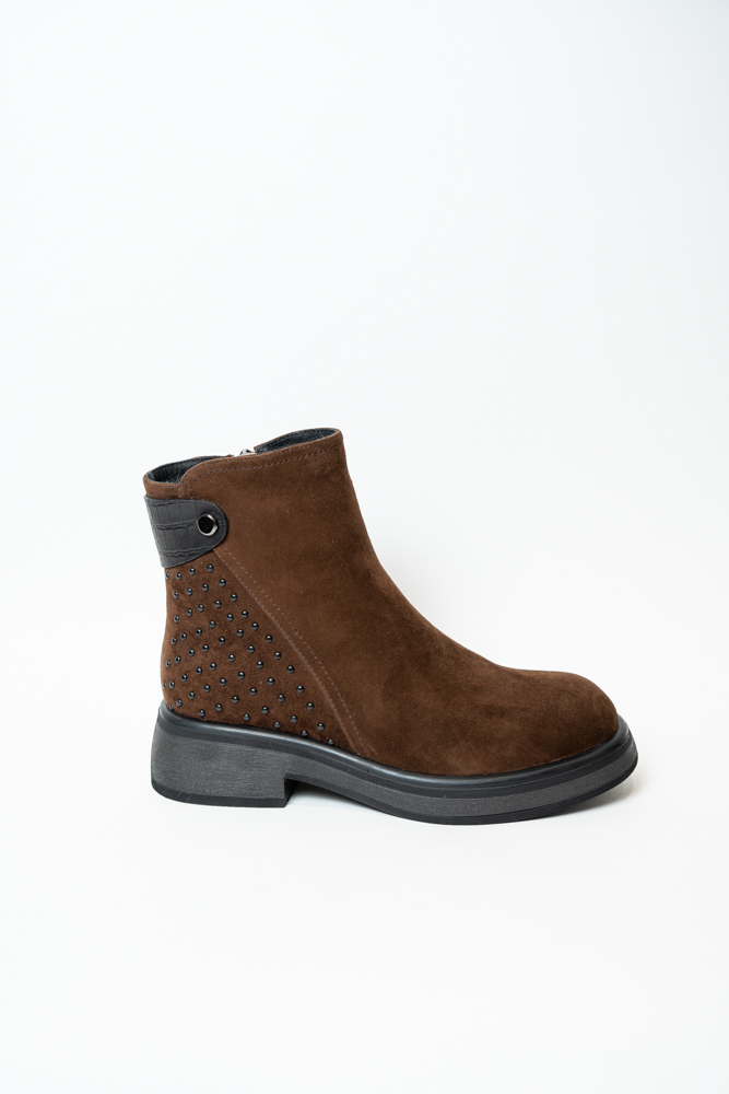 Ботинки женские, арт 4F5138-0606-C2680G, натуральная замша, цвет кор.