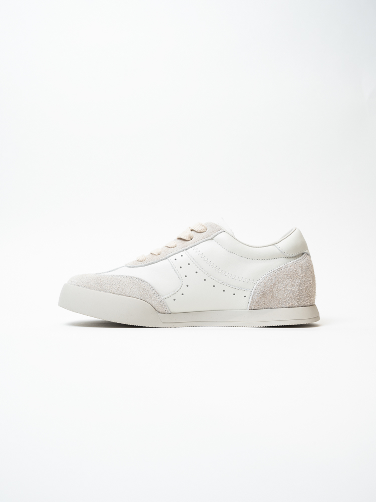 Кроссовки женские, арт K-YD-2730-6J-D201, натуральная замша/кожа, цвет беж.