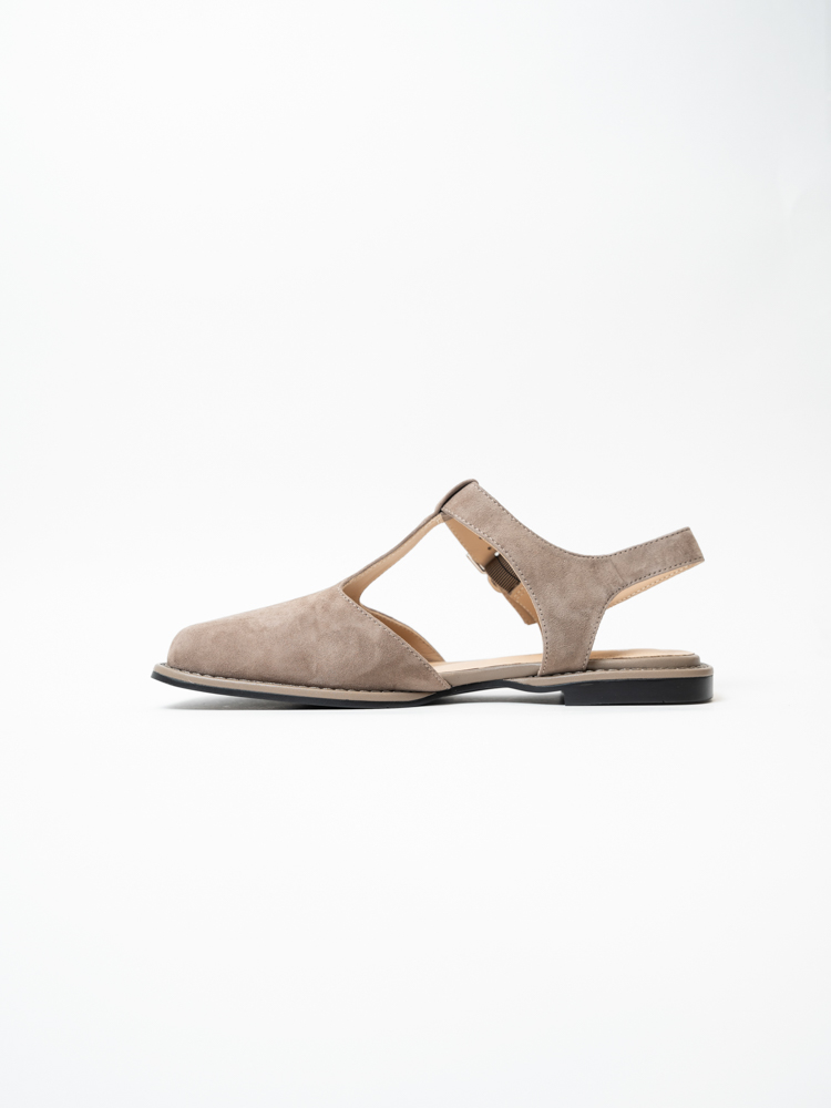 Босоножки женские, арт K-P-Y7756B589-F164AL, натуральная замша, цвет беж.