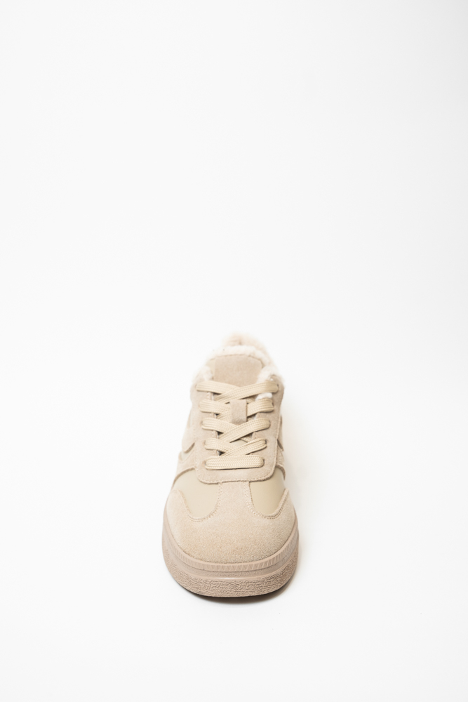 Кроссовки женские, арт 56013-10D-L101, натуральная замша, цвет беж.