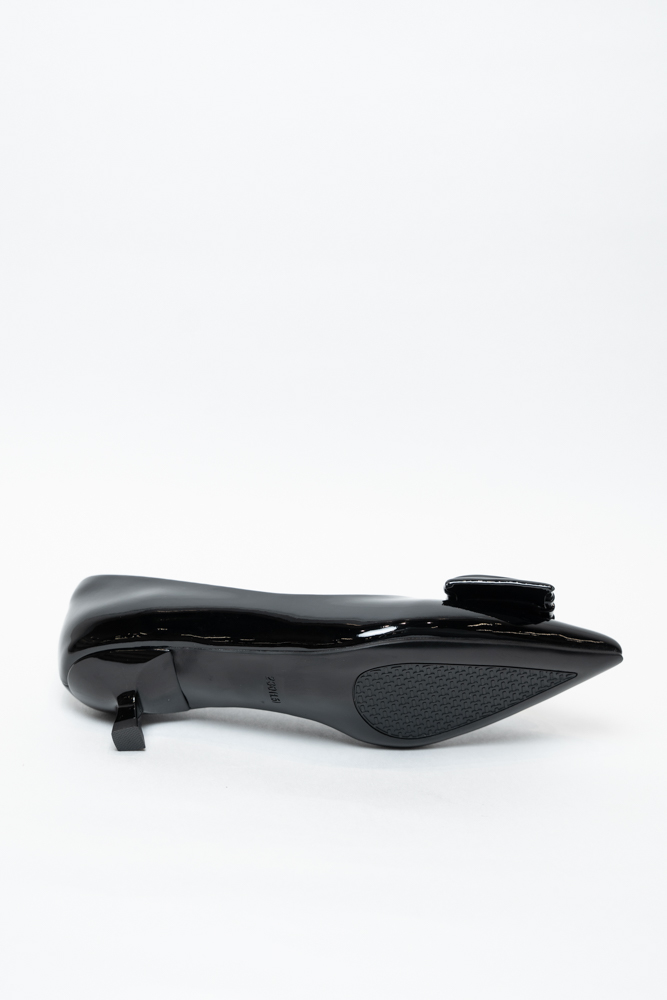 Туфли женские, арт 3356-1-H, натуральная лакированная кожа, цвет черн.