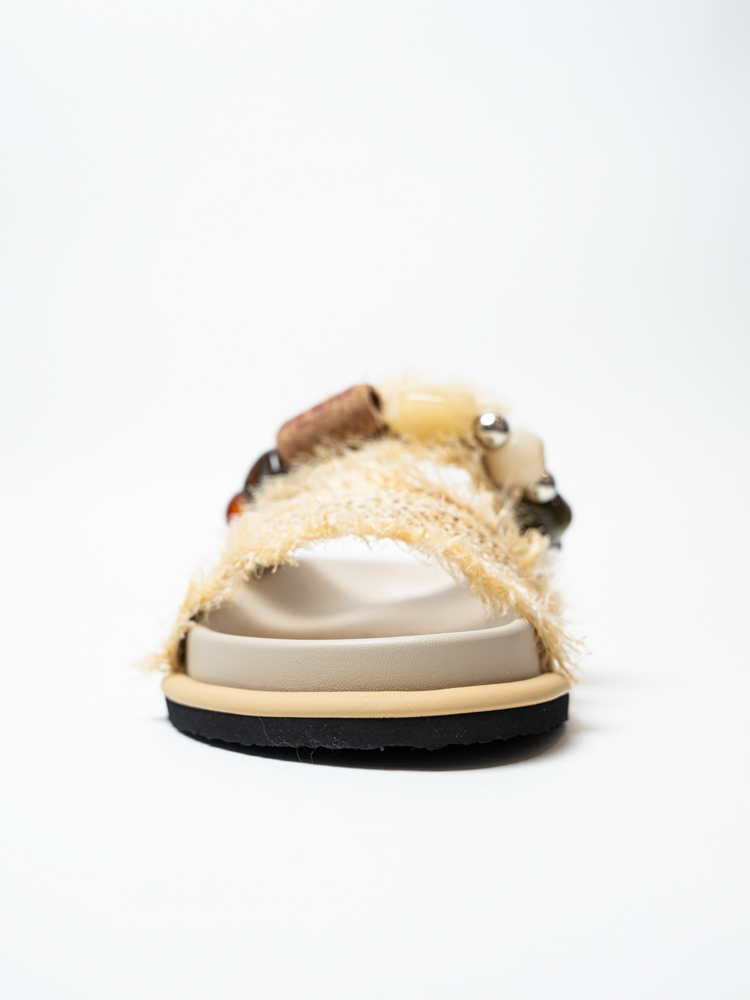 Сабо женские, арт A655-4, текстиль, цвет желт.