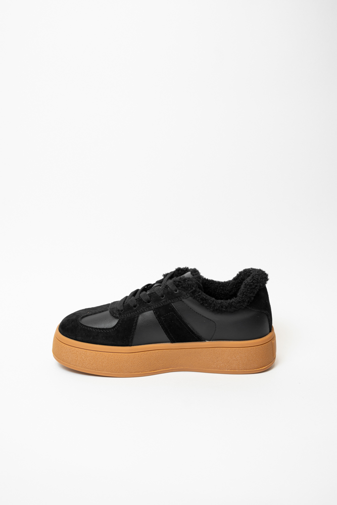 Кроссовки женские, арт 58320R-1-H, натуральная замша/кожа, цвет черн.