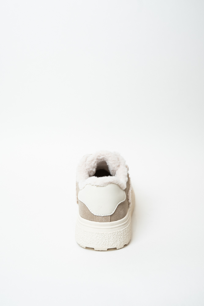 Кроссовки женские, арт 61010-1C-R101, натуральная замша, цвет беж.