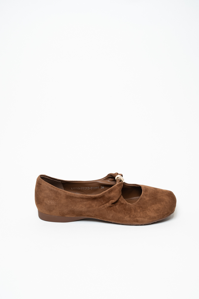 Туфли женские, арт A1033-H2212-P1893, натуральная замша, цвет кор.