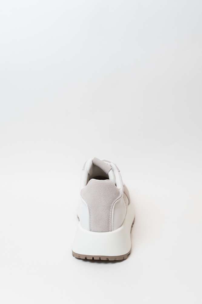 Кроссовки женские, арт 6038-2, натуральная замша/кожа, цвет бел.