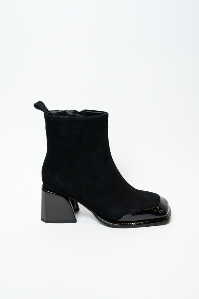 Ботинки женские, арт TP113-255/TP25, натуральная замша, цвет черн.