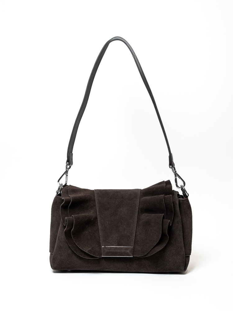 Сумка женская, арт 2407, натуральная замша, цвет кор .