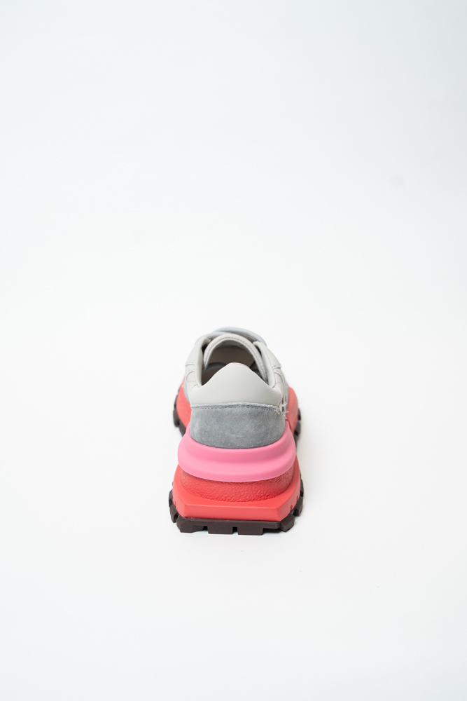 Кроссовки женские, арт YX950-1-4, натуральная кожа/текстиль, цвет сер.