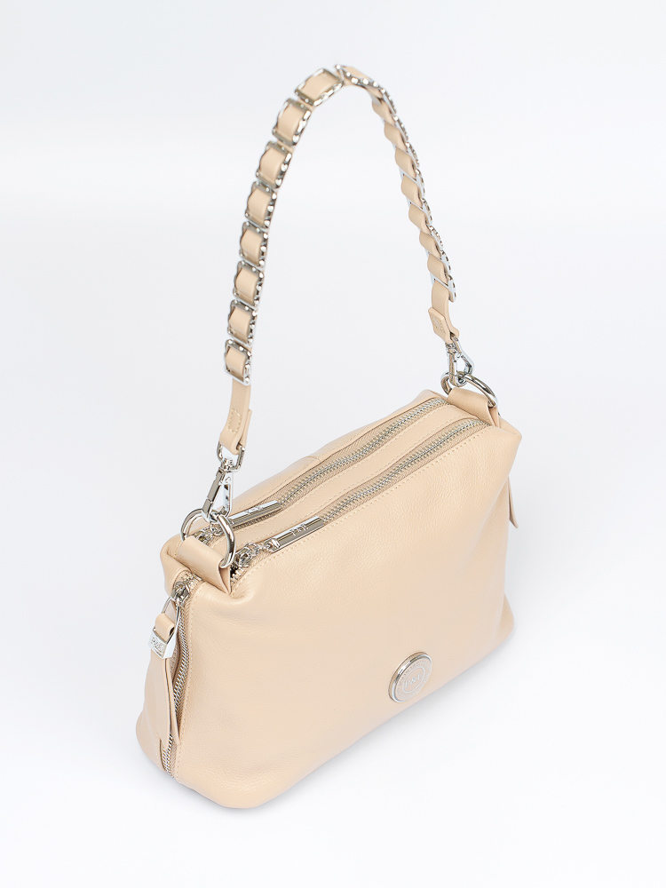 Сумка женская, арт 0829, натуральная кожа, цвет беж .