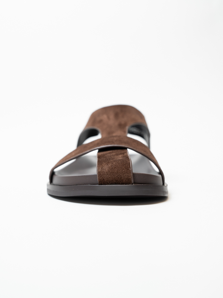 Босоножки женские, арт K-L-S2025-31, натуральная замша, цвет кор.