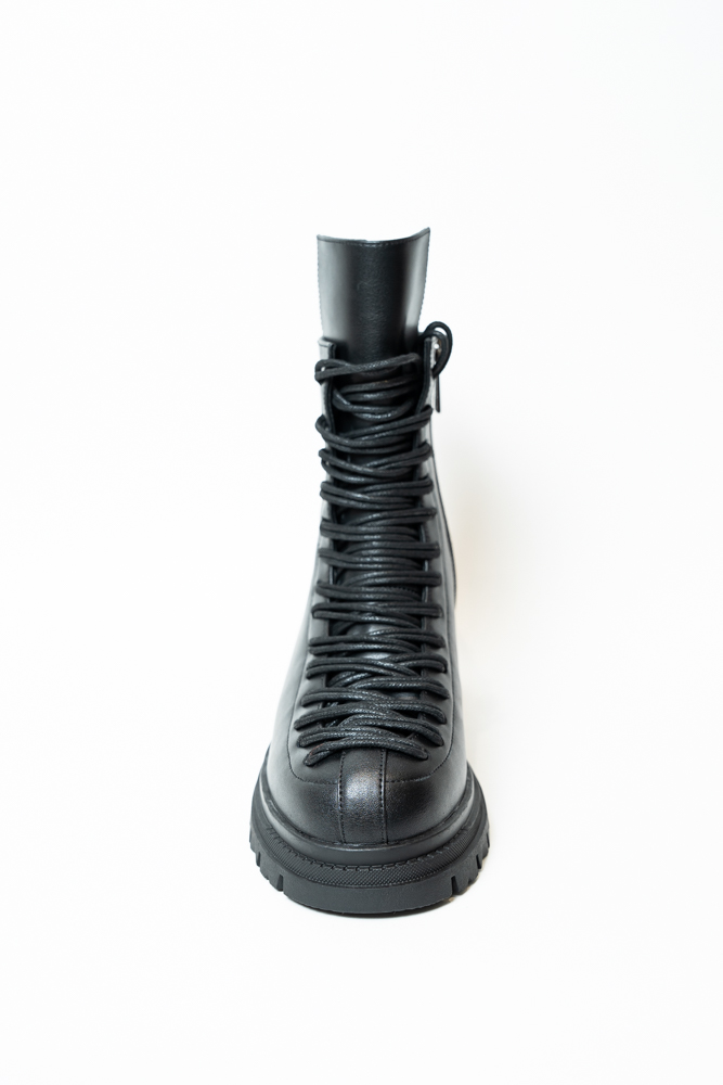 Ботинки женские, арт 5255-561-471R, натуральная кожа, цвет черн.