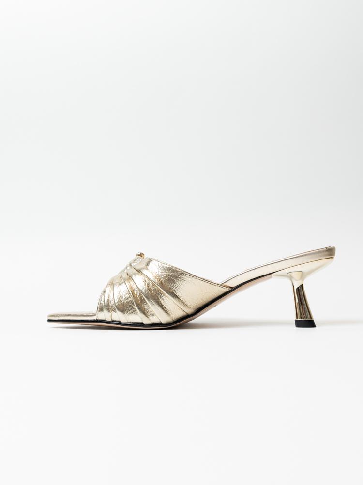 Сабо женские, арт B13-HF80991-12T, натуральная кожа, цвет зол.