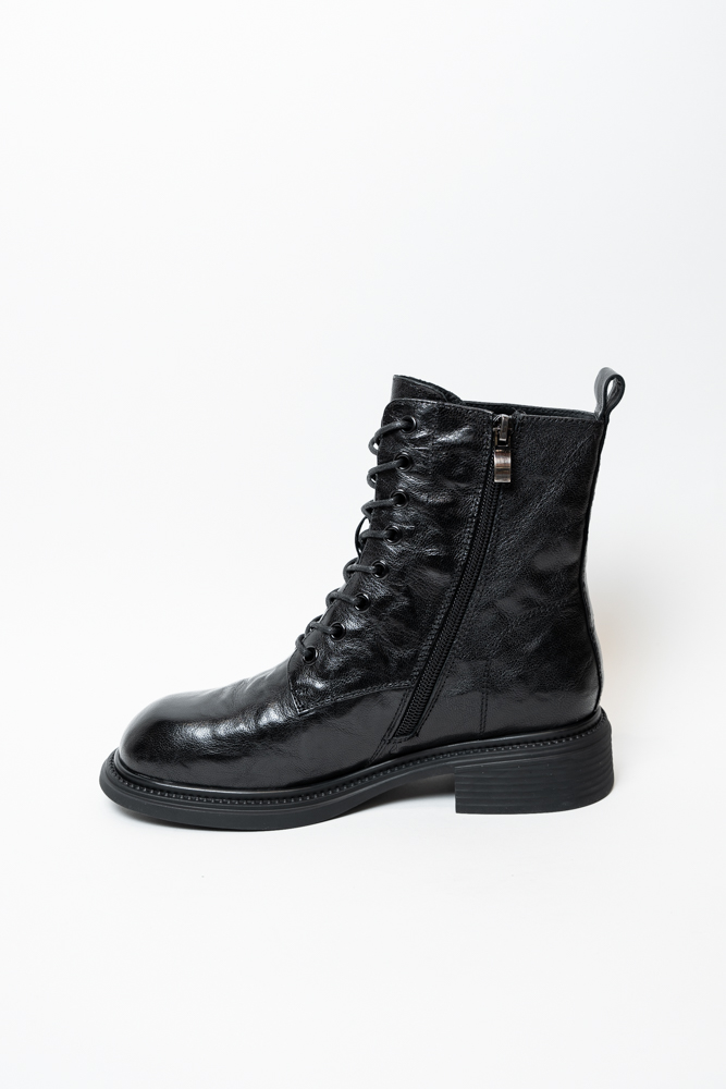 Ботинки женские, арт K107-021-JM, натуральная кожа, цвет черн.
