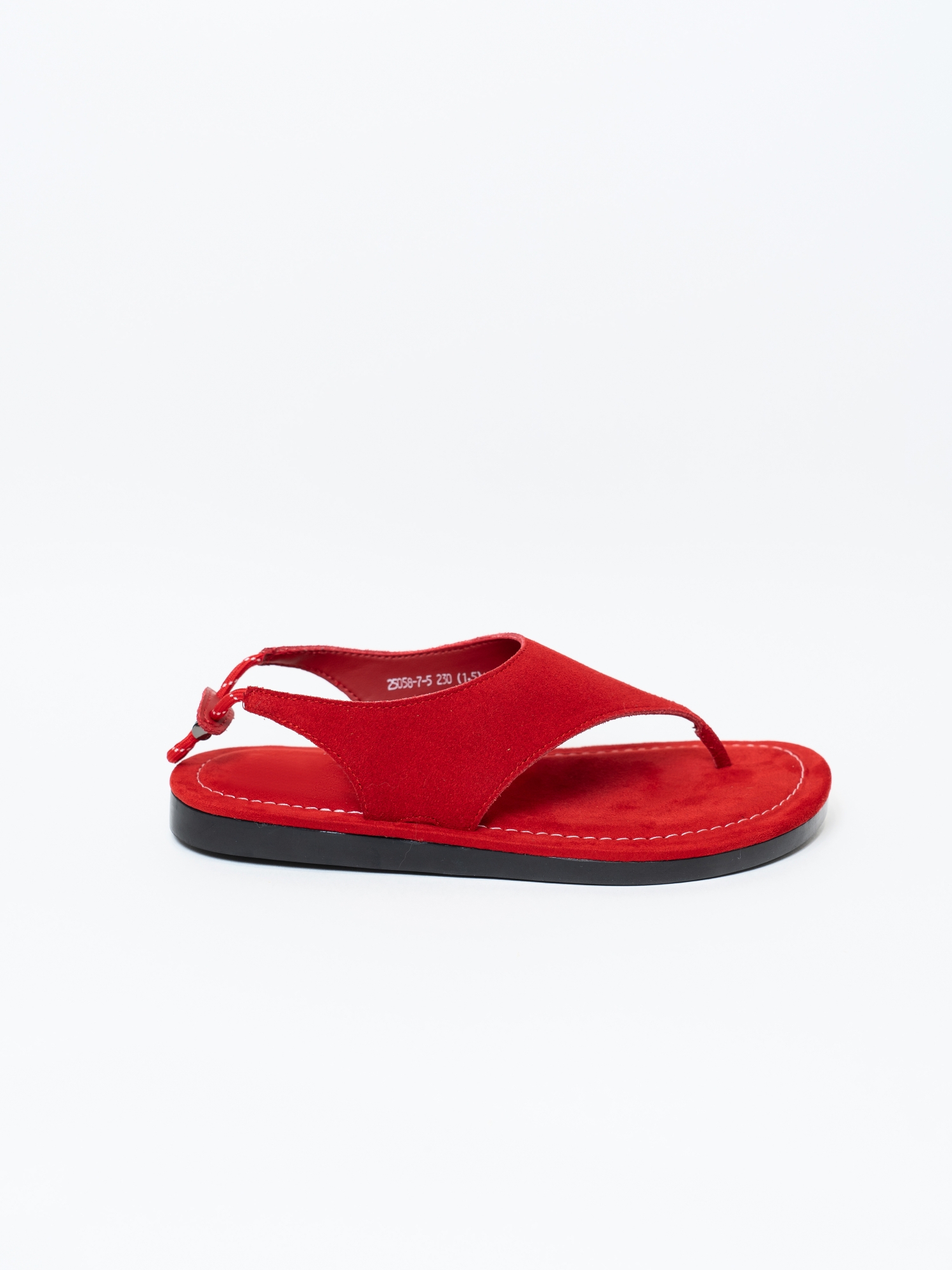 Босоножки женские, арт 25058-7-5, натуральная замша, цвет красн.