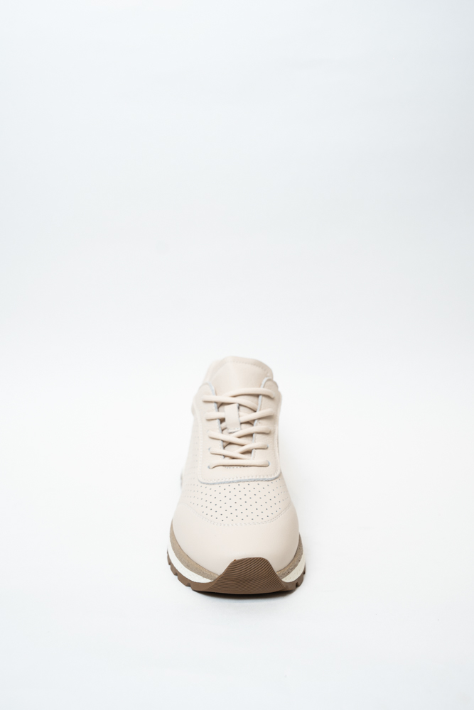 Кроссовки женские, арт AS932-Z297-15, натуральная кожа, цвет беж.