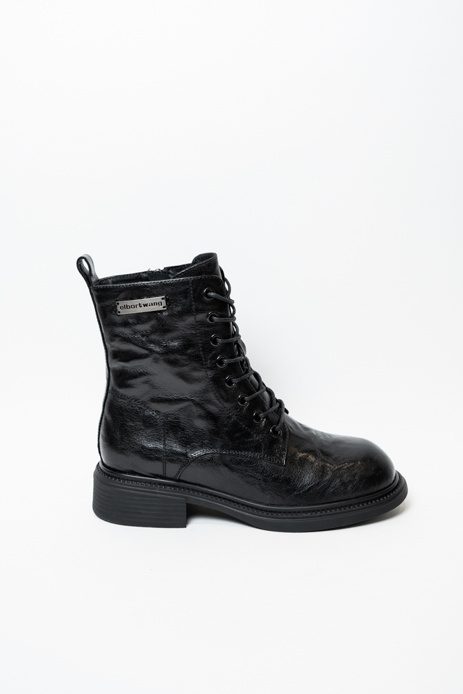 Ботинки женские, арт K107-021-JM, натуральная кожа, цвет черн.