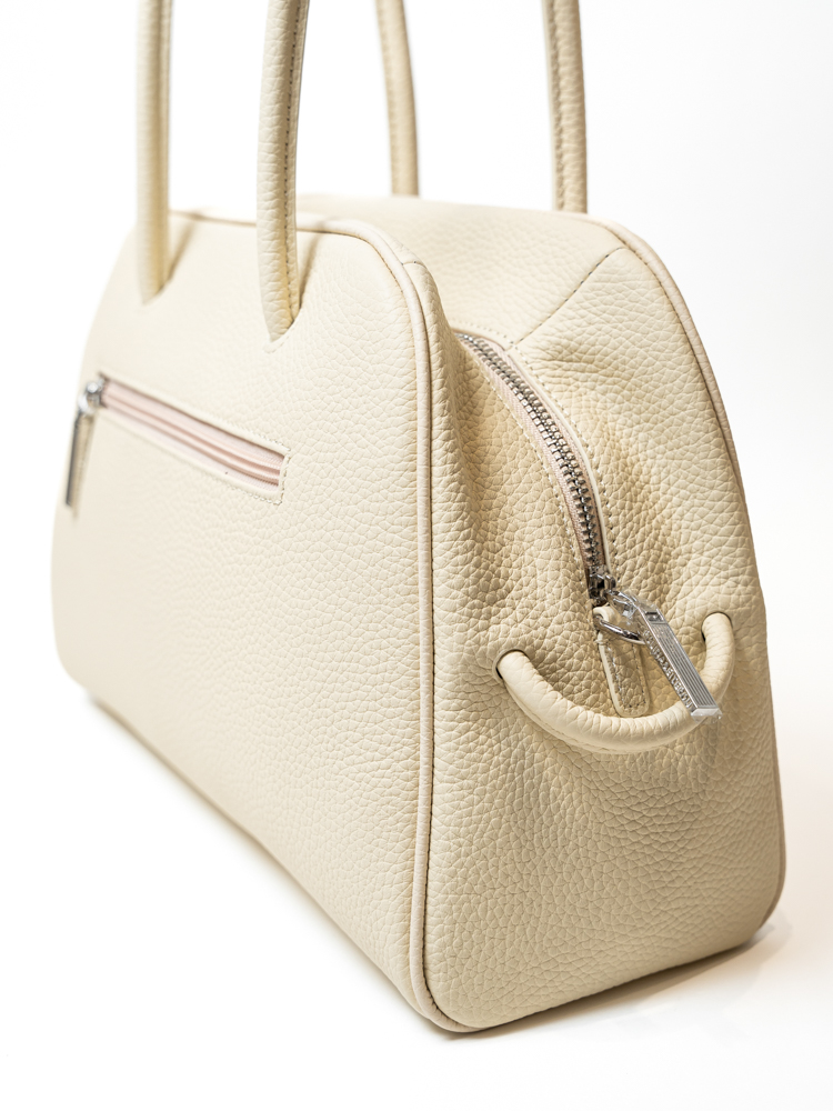 Сумка женская, арт 1167, натуральная кожа, цвет молоч.