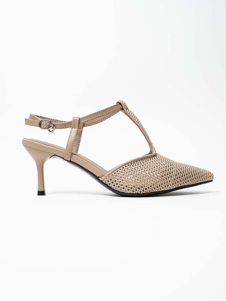 Босоножки женские, арт M2288-108-X, натуральная кожа/текстиль, цвет беж.