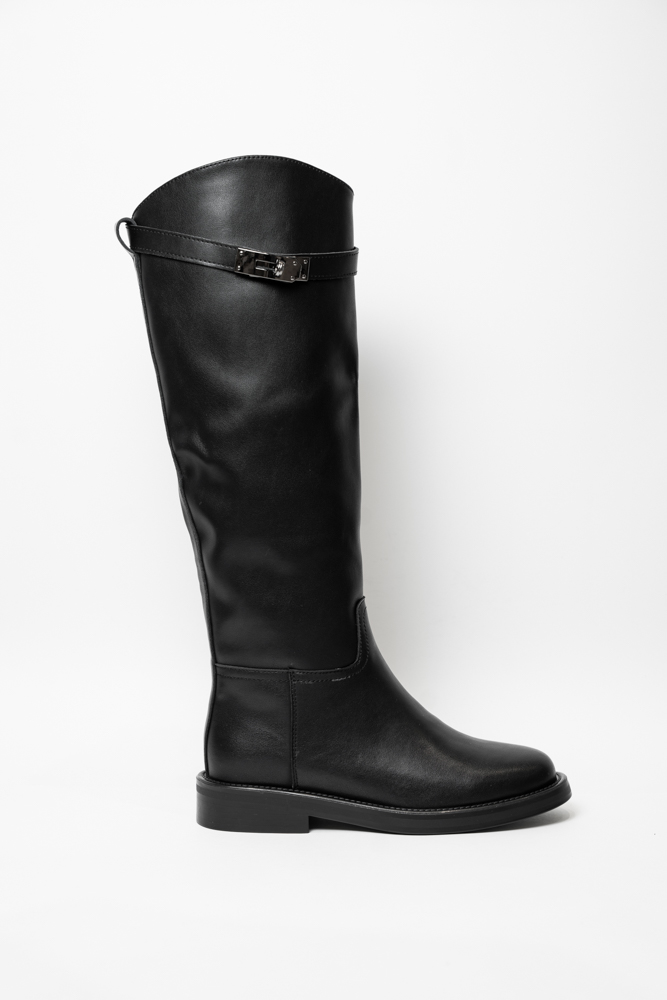 Сапоги женские, арт TPF5173-L3728J, натуральная кожа, цвет черн.