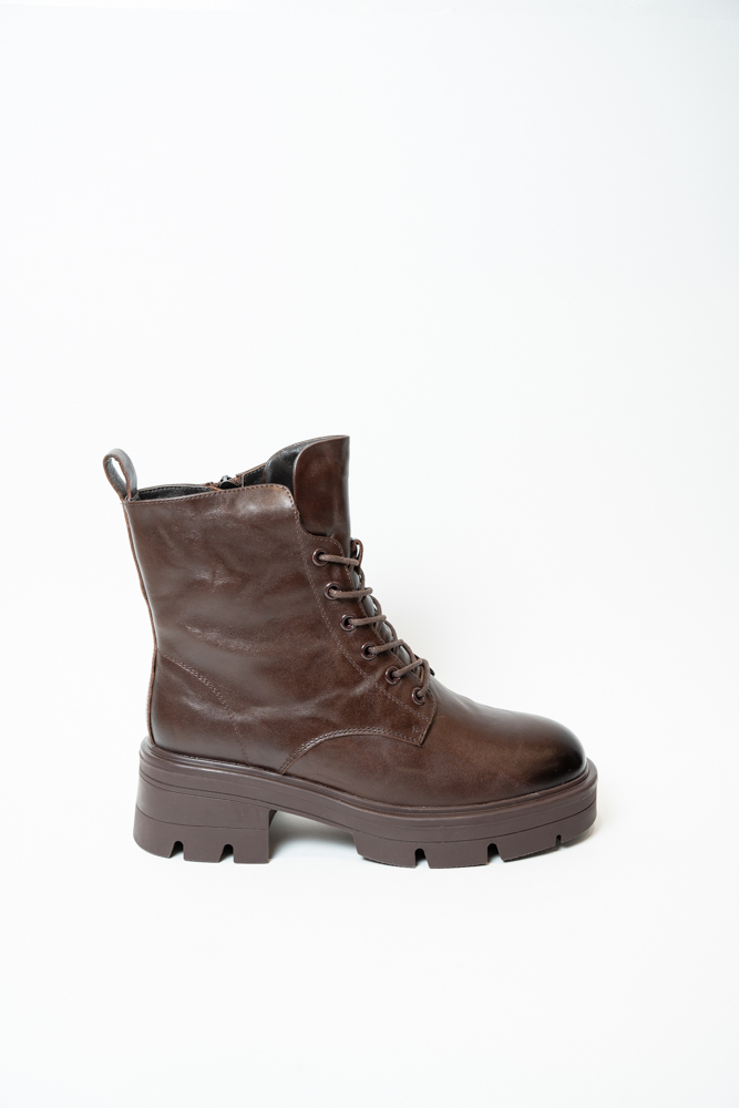 Ботинки женские, арт 229-1-M, натуральная кожа, цвет кор.