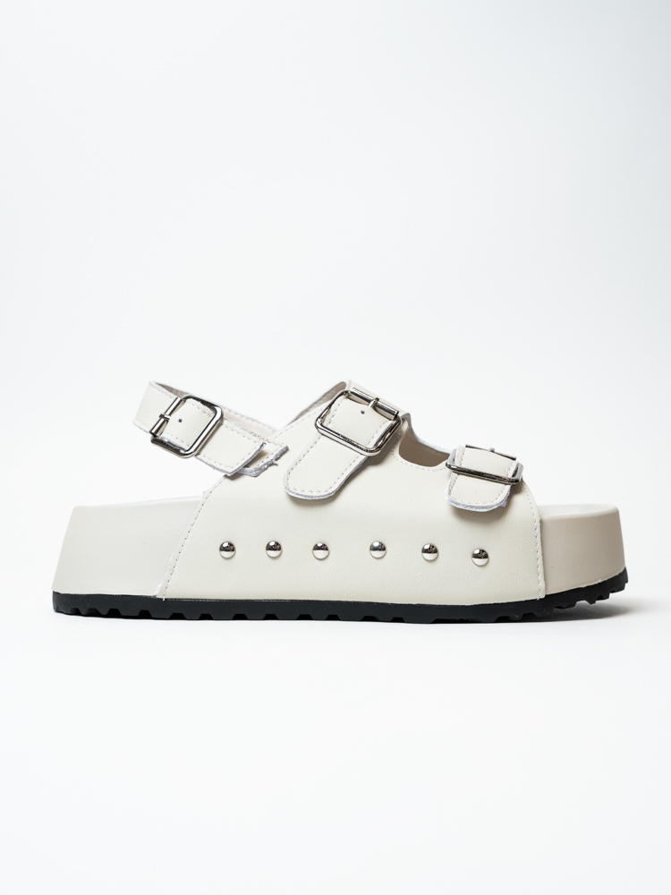 Босоножки женские, арт ZMW202506BEP, натуральная кожа, цвет беж.