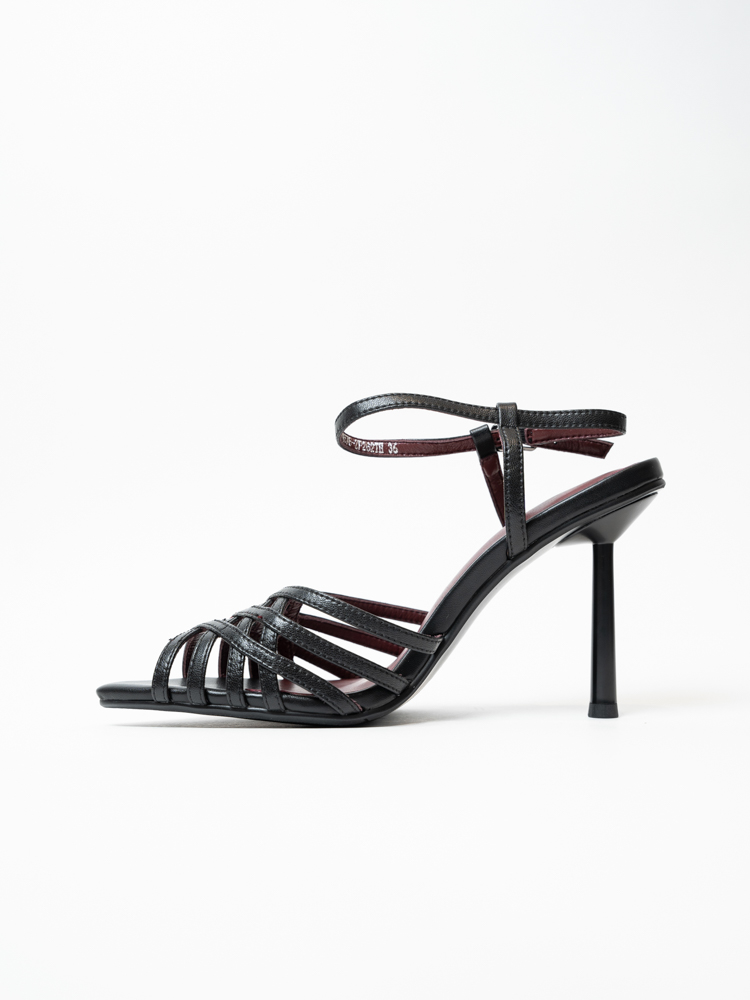 Босоножки женские, арт L204-A576-ZP262TH, натуральная кожа, цвет черн.