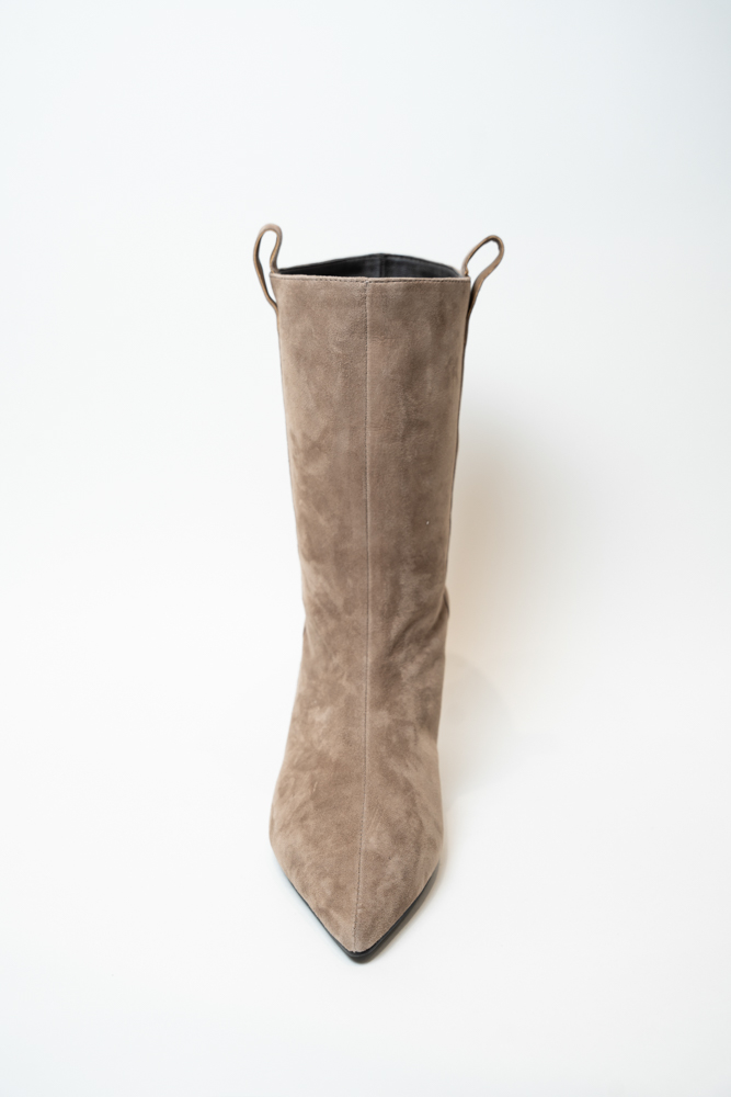 Ботинки женские, арт K525-804-2, натуральная замша, цвет беж.