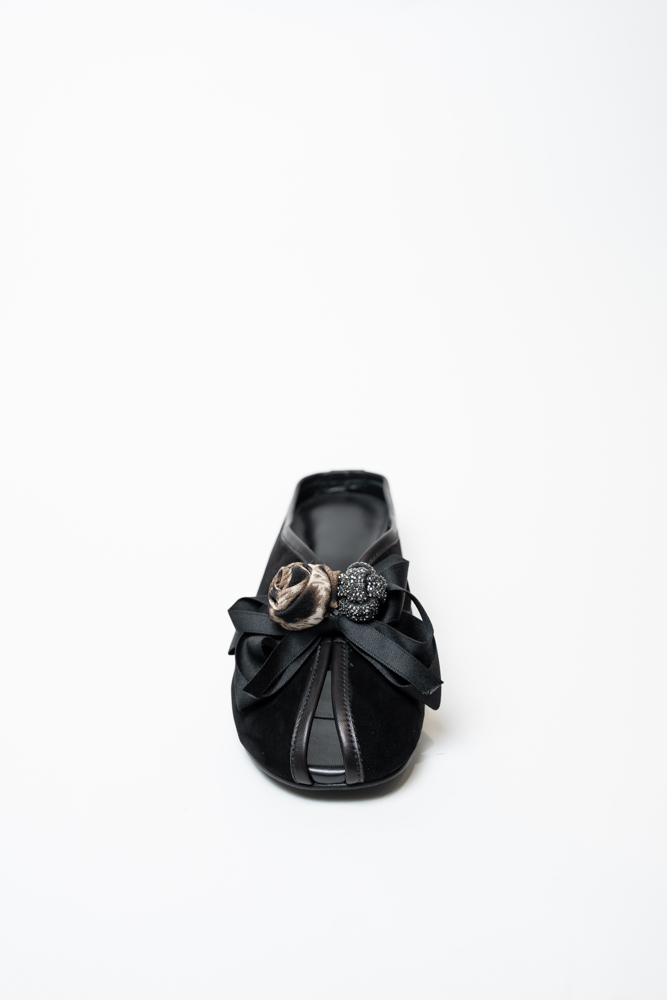 Сабо женские, арт 111-495/5-016, натуральная замша, цвет черн.