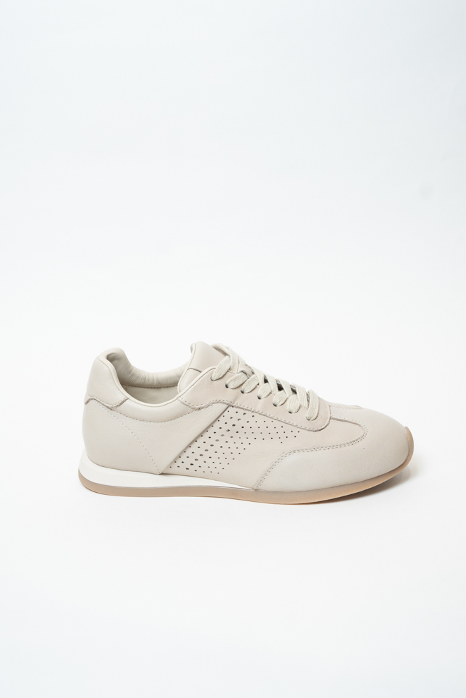 Кроссовки женские, арт AS921-H598-B095, натуральная кожа, цвет беж.