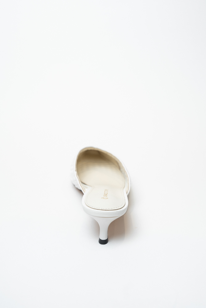 Сабо женские, арт FA60-K552-515/TC415, натуральная кожа, цвет бел.