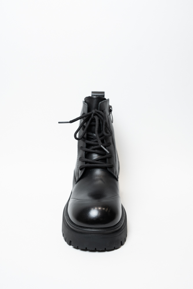 Ботинки женские, арт C952M-8-H, натуральная кожа, цвет черн.