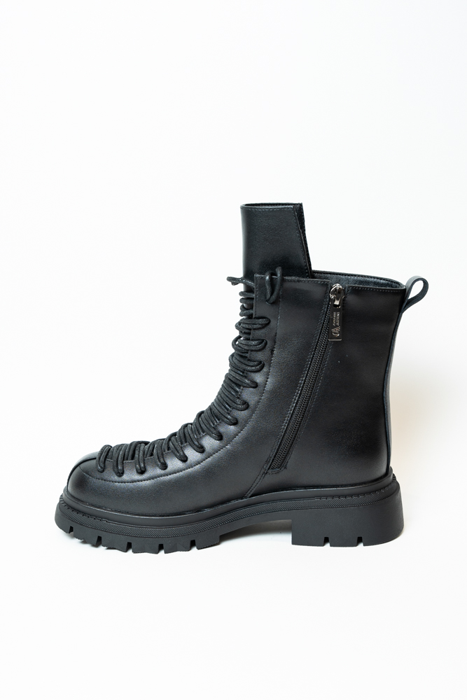 Ботинки женские, арт 5255-561-471R, натуральная кожа, цвет черн.
