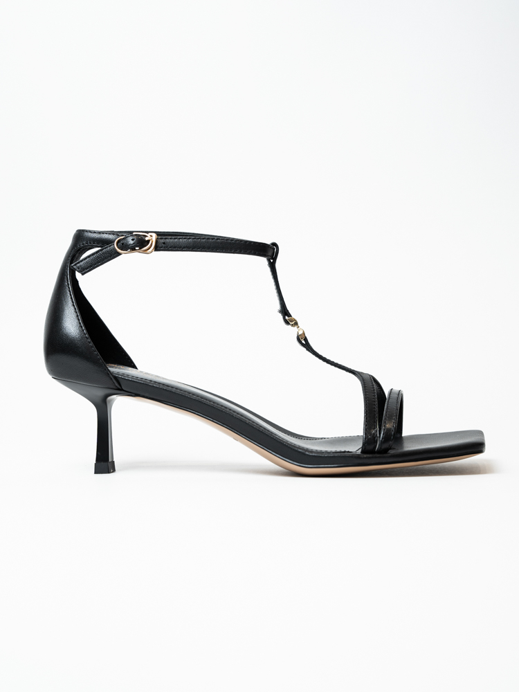 Босоножки женские, арт ZX2573-22-1, натуральная кожа, цвет черн.