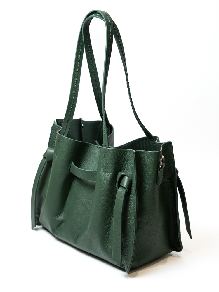 Сумка женская, арт 1146, натуральная кожа, цвет зел.