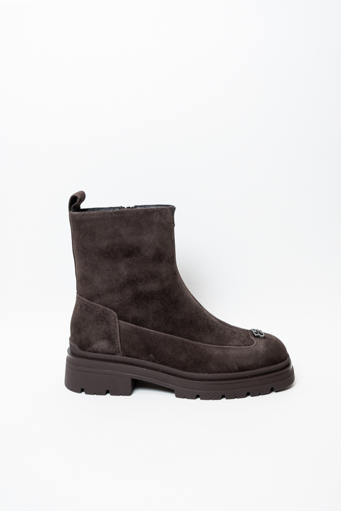 Ботинки женские, арт Y5496B174-F023AM, натуральная замша, цвет кор.