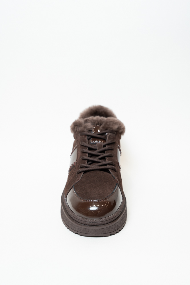 Кроссовки женские, арт K-ZZM-JS82582-013, натуральная замша/кожа, цвет кор.